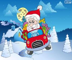 yapboz Noel Baba bir araba